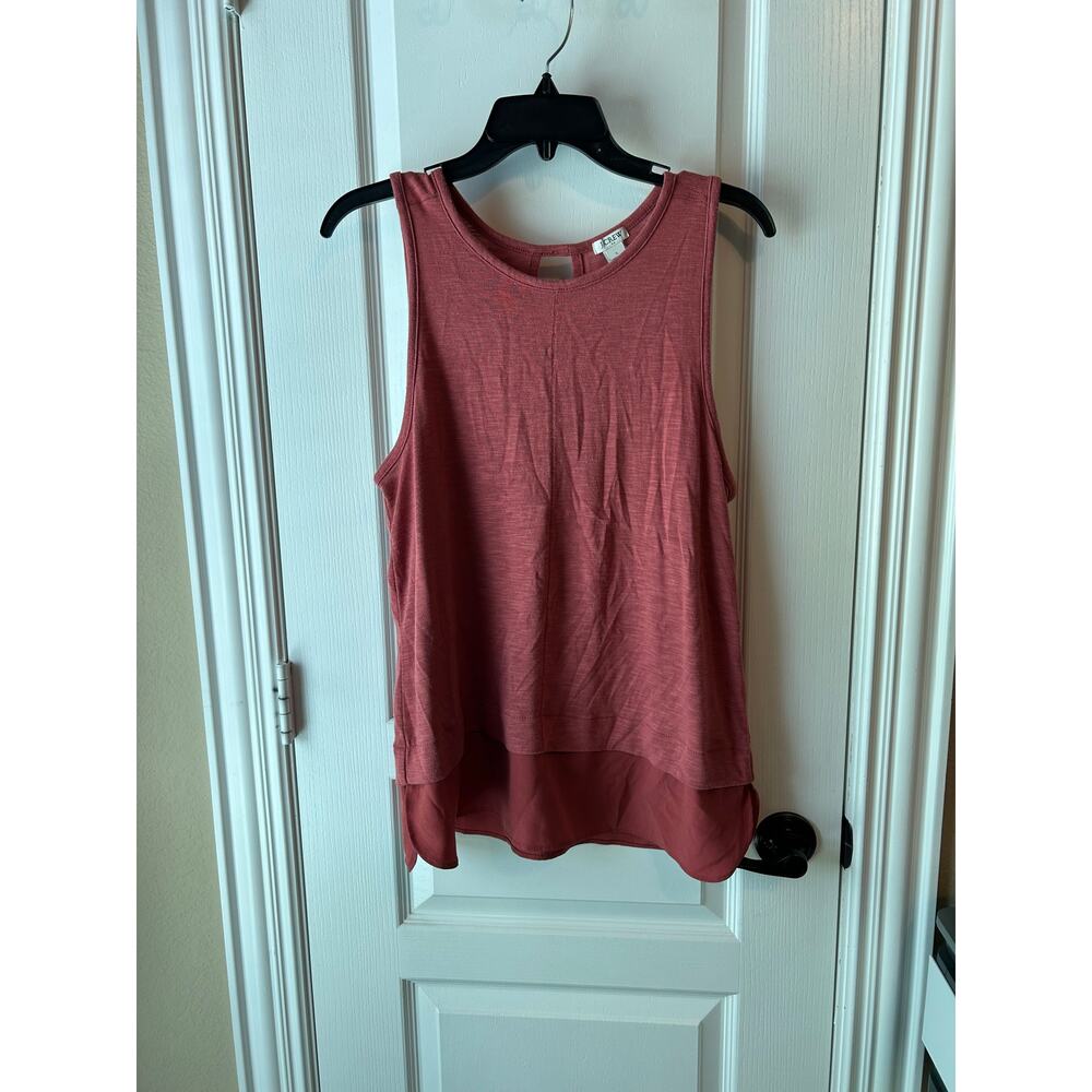 Dusty Pink J Crew Mixed Media Tank Large